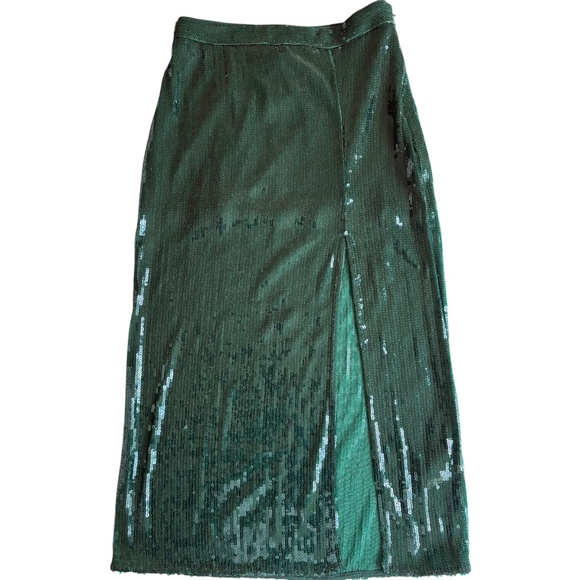 H&M Sequin Skirt Evergreen - Picture 1 of 3